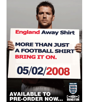 Umbro’s Capello problems over new England Shirt Launch