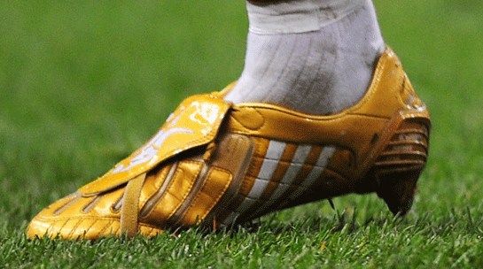 predator gold football boots