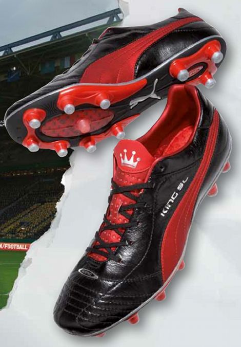 PUMA KING SL – BLACK / ROSSO / SILVER