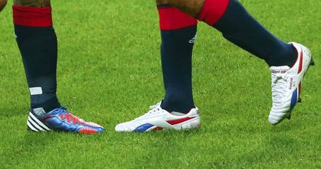 Ryan Giggs for Team GB in custom Reebok football boots
