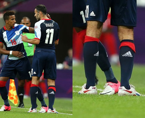 Ryan Giggs for Team GB at London 2012 wearing Reebok football boots