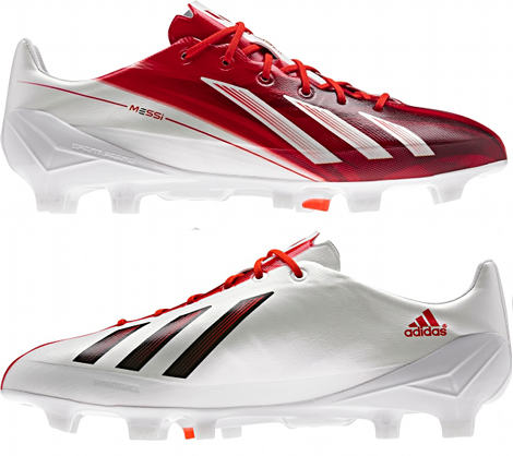 Leo Messi S Signature Adidas F50 Adizero White Red