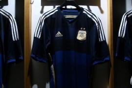 adidas Argentina World Cup Away Shirt 2014