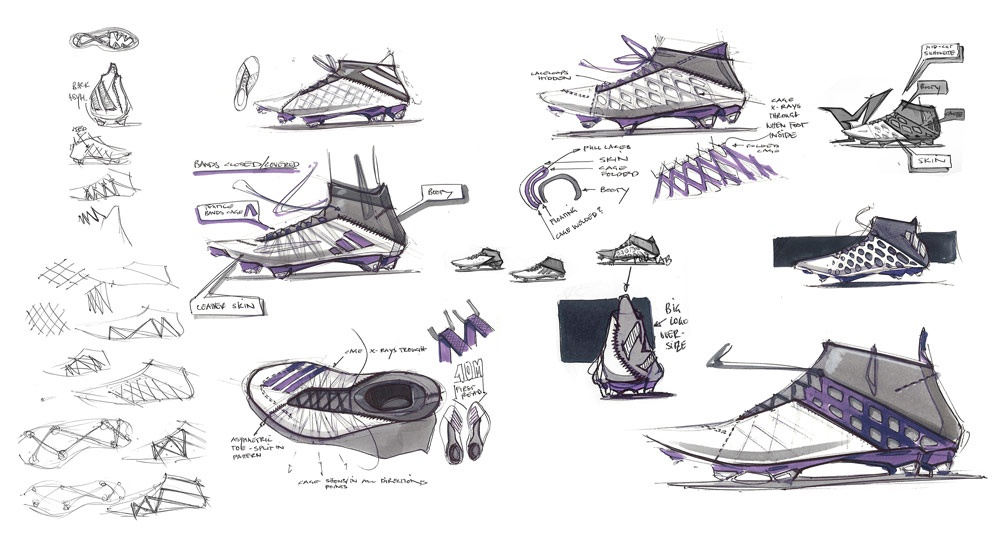MESSI15 boot sketches