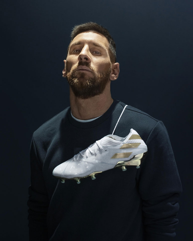 White messi online football boots